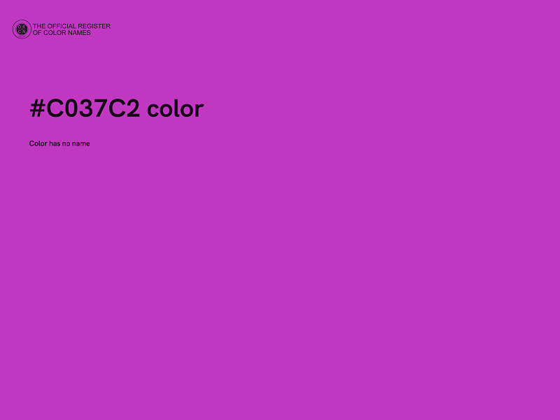 #C037C2 color image