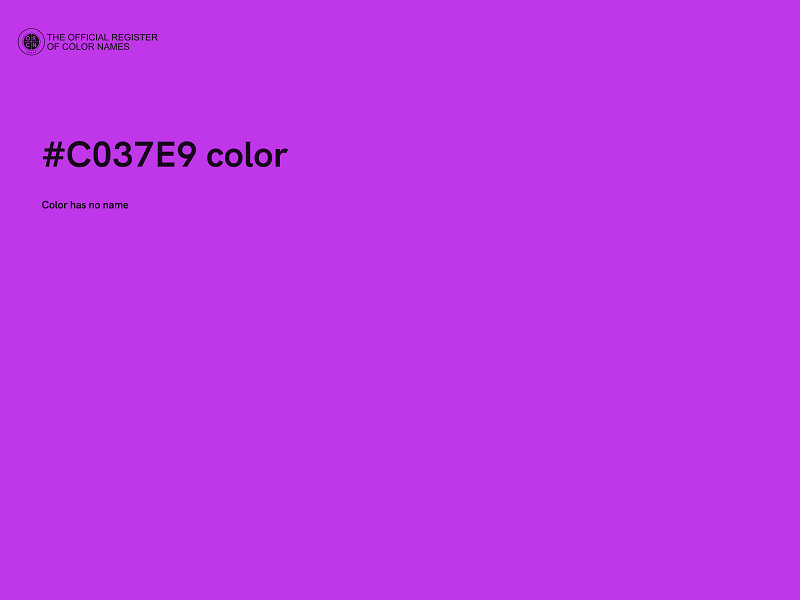 #C037E9 color image