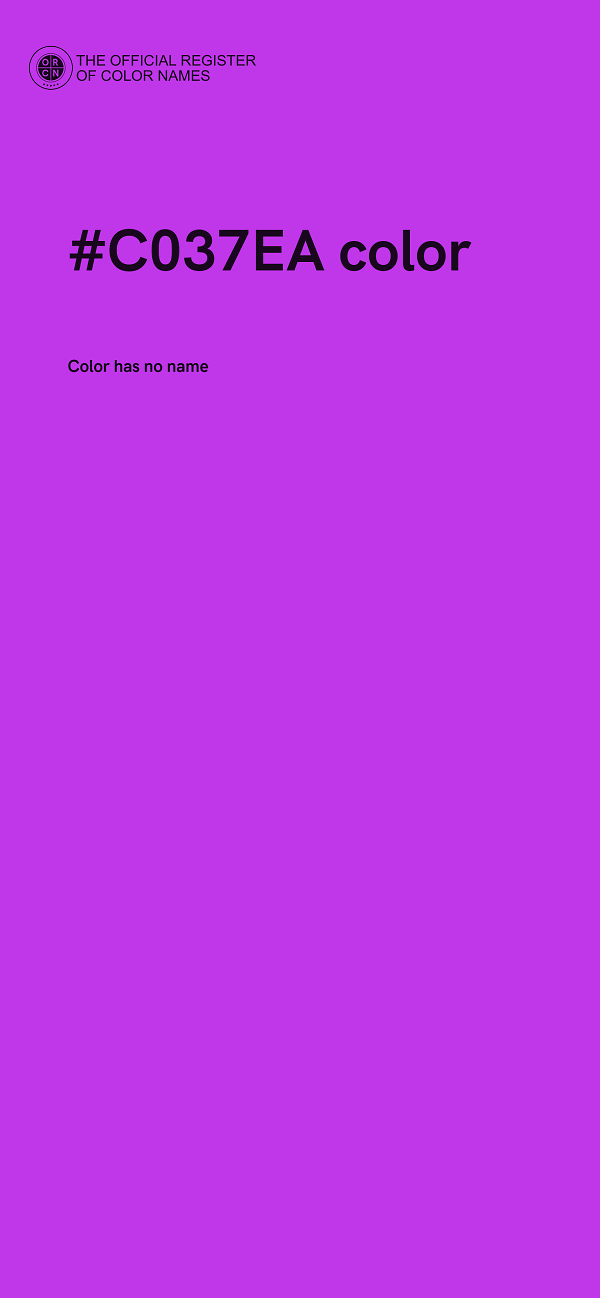 #C037EA color image
