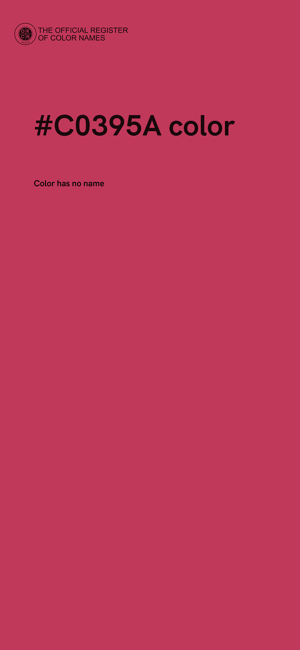 #C0395A color image