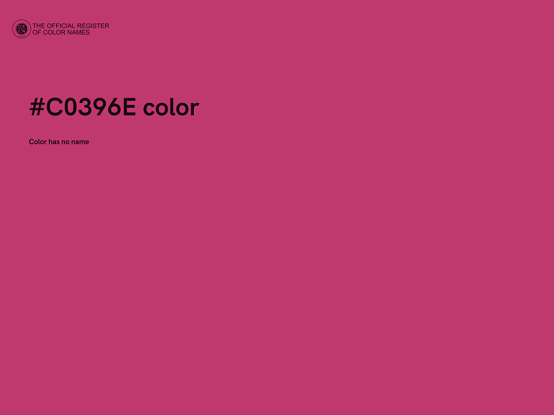 #C0396E color image