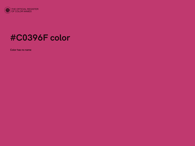 #C0396F color image