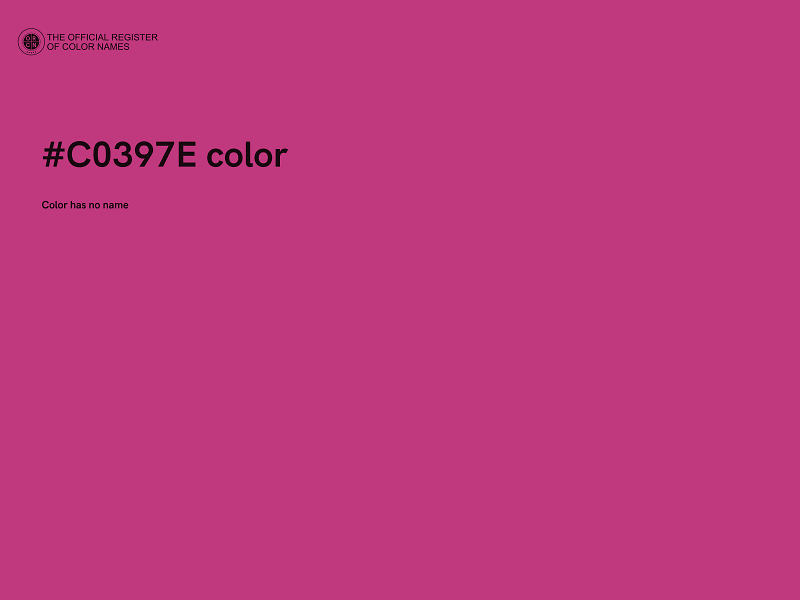 #C0397E color image