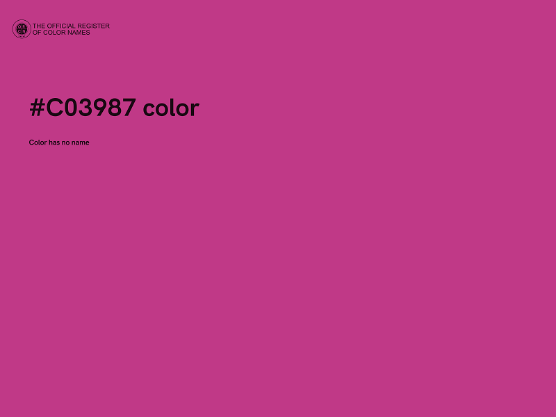 #C03987 color image