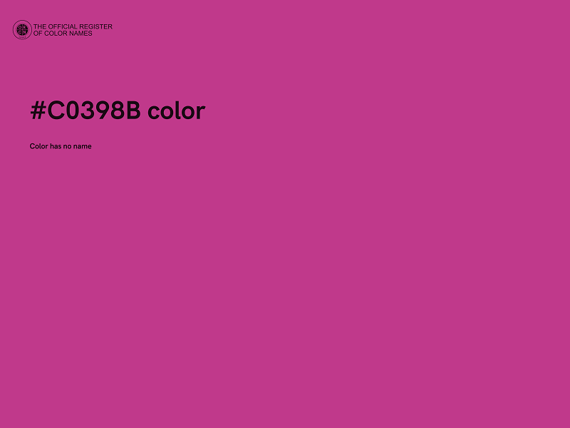 #C0398B color image