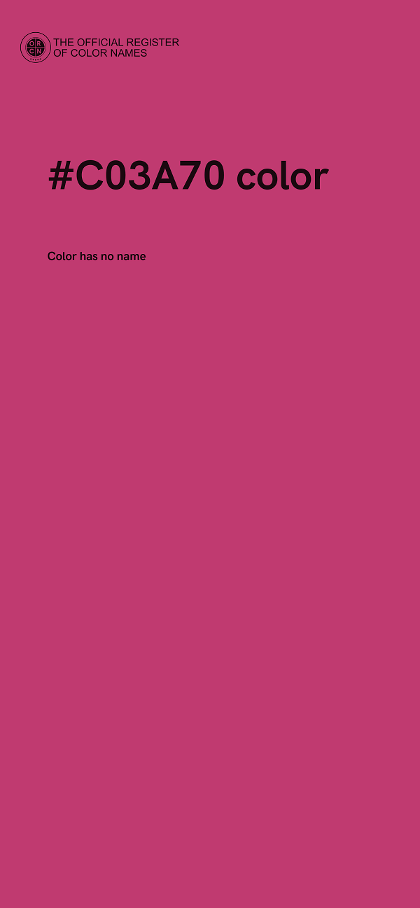 #C03A70 color image