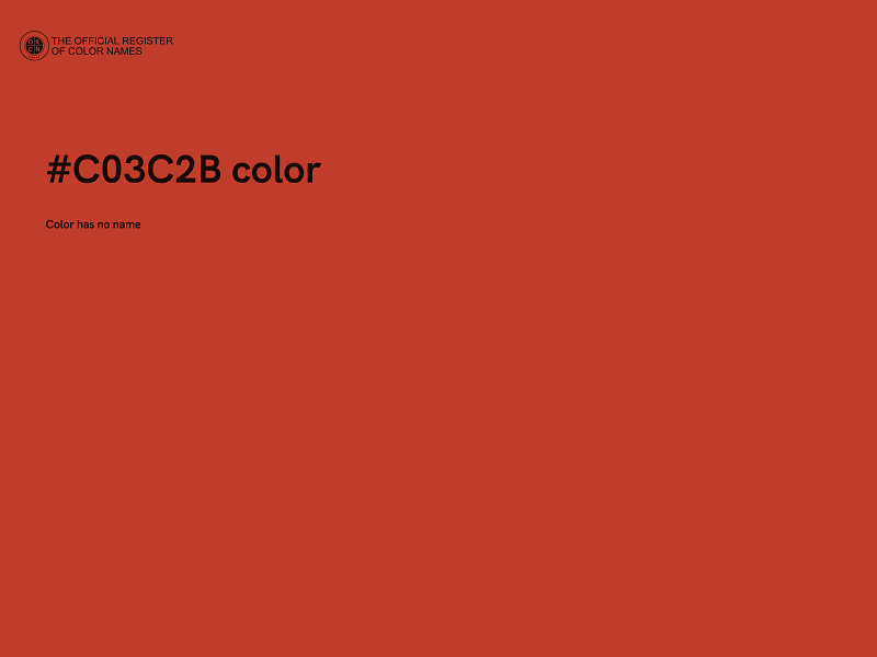 #C03C2B color image