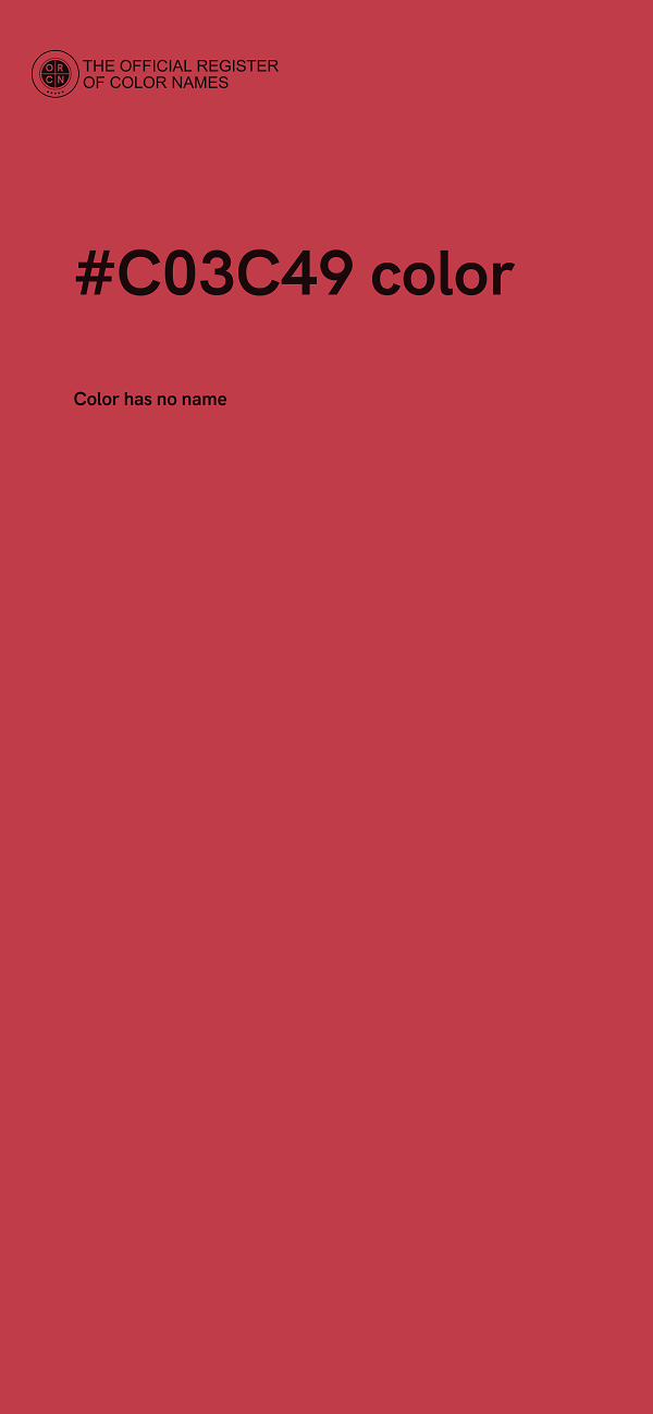 #C03C49 color image