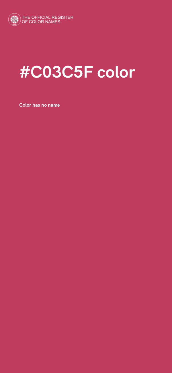 #C03C5F color image