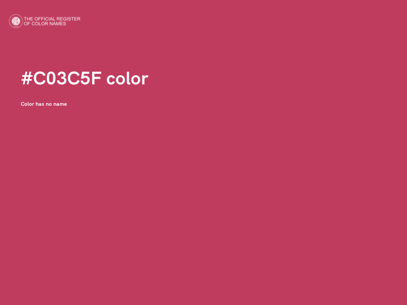 #C03C5F color image