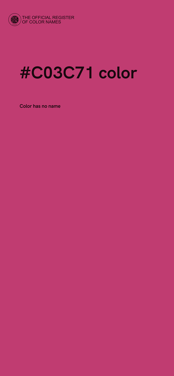 #C03C71 color image