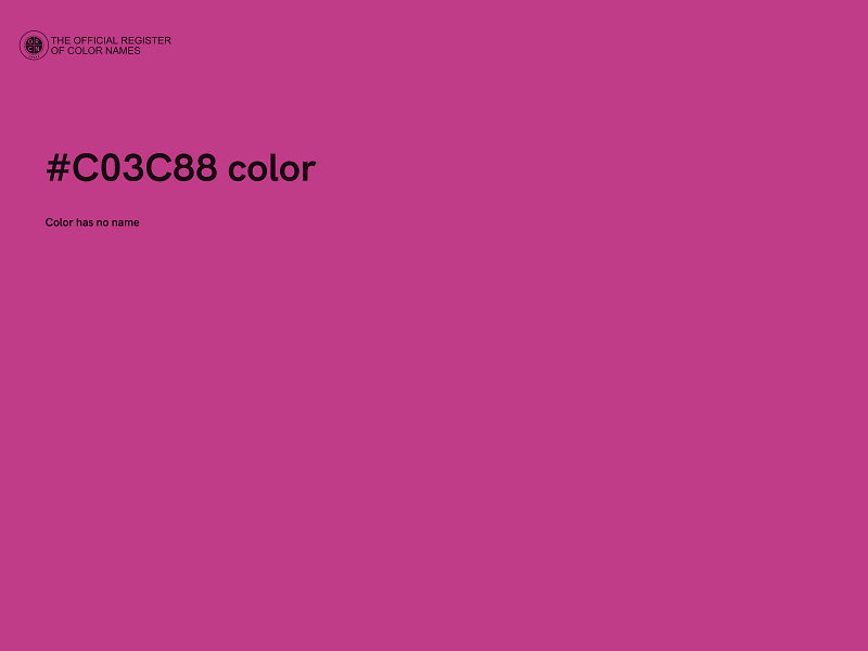 #C03C88 color image