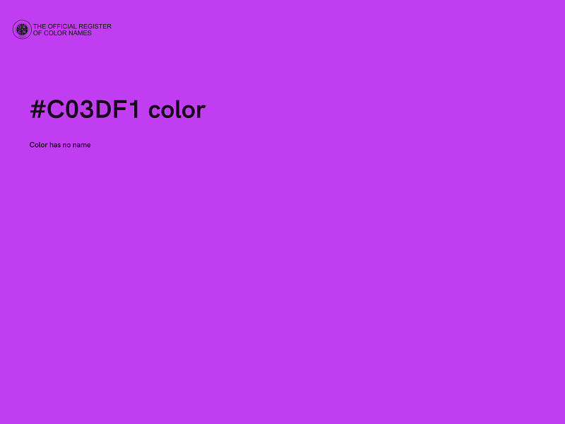 #C03DF1 color image