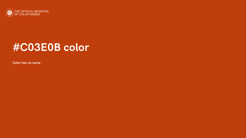 #C03E0B color image