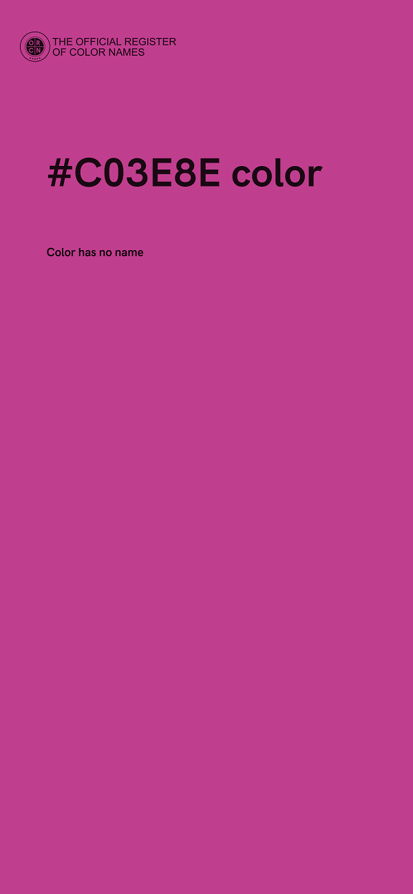 #C03E8E color image