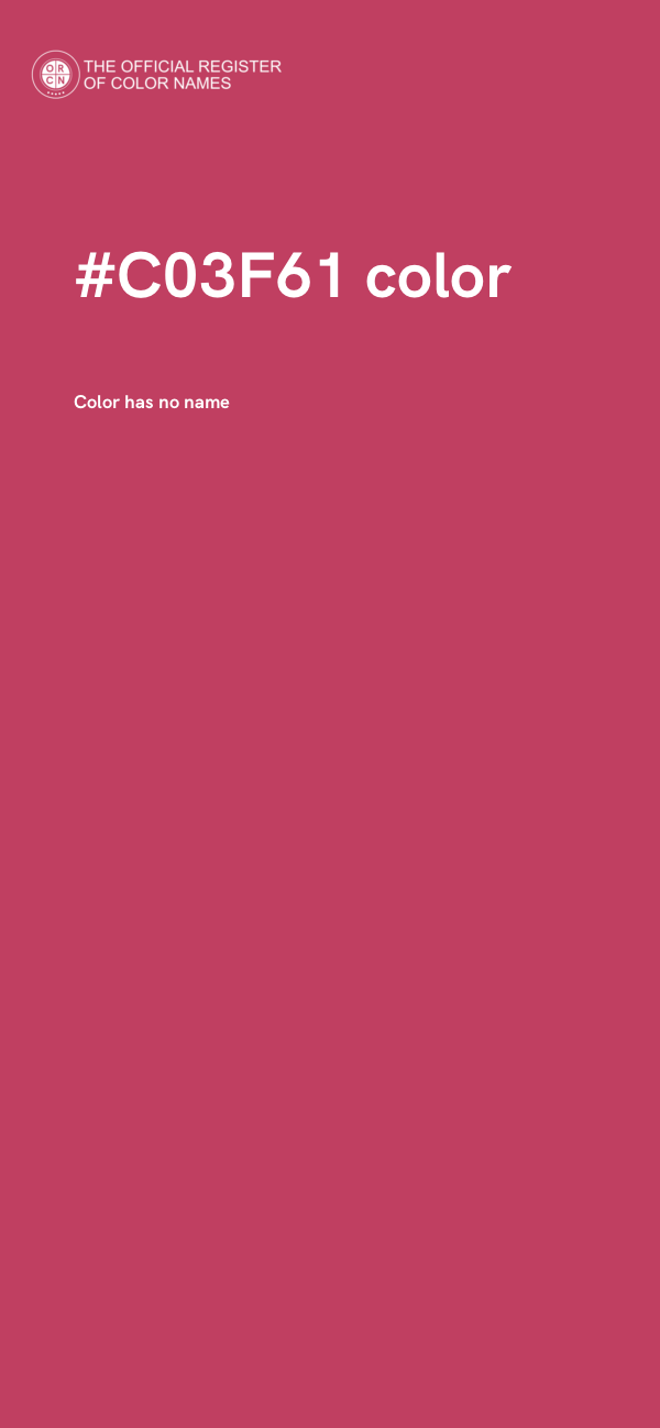 #C03F61 color image