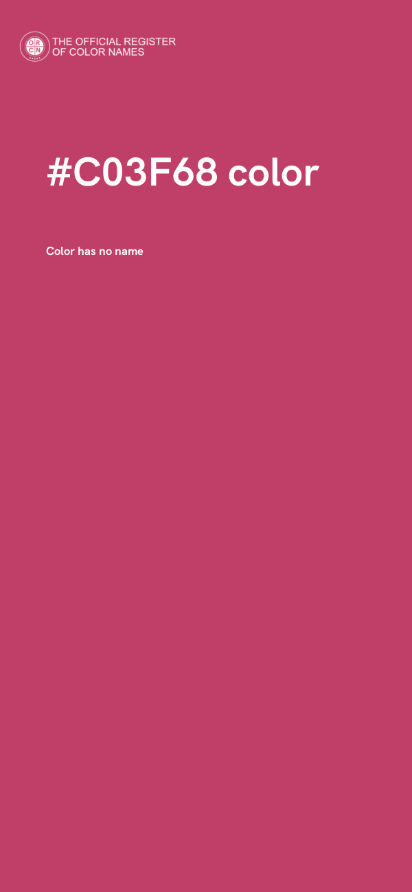 #C03F68 color image