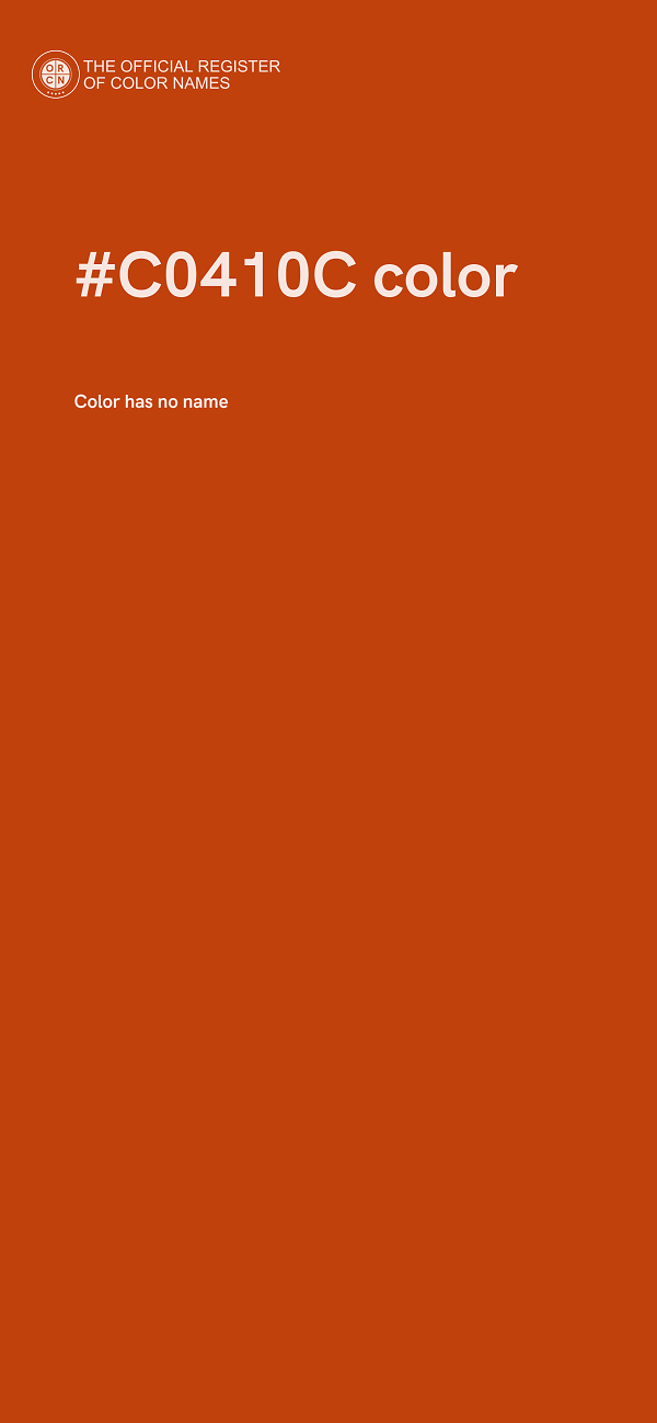 #C0410C color image