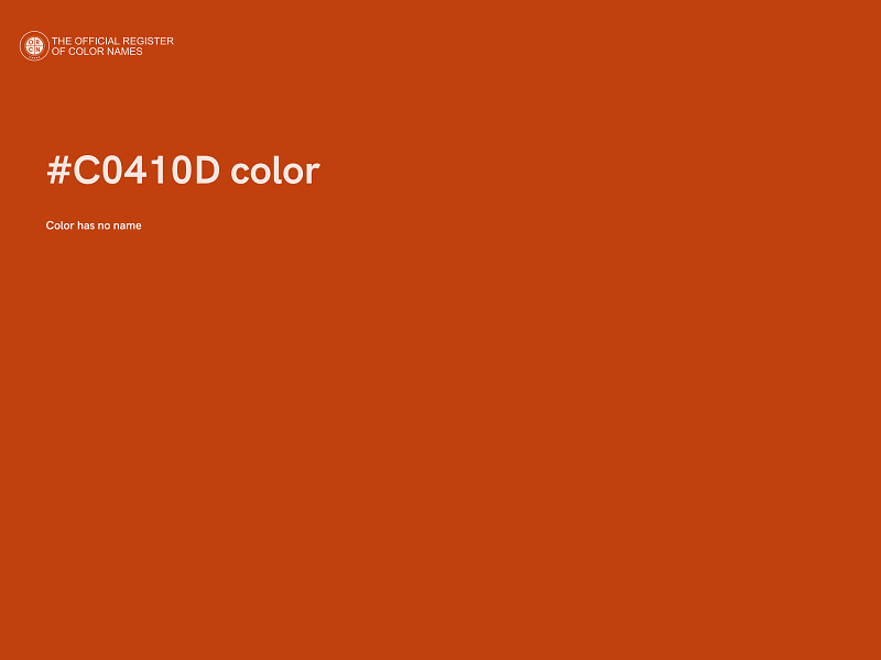 #C0410D color image