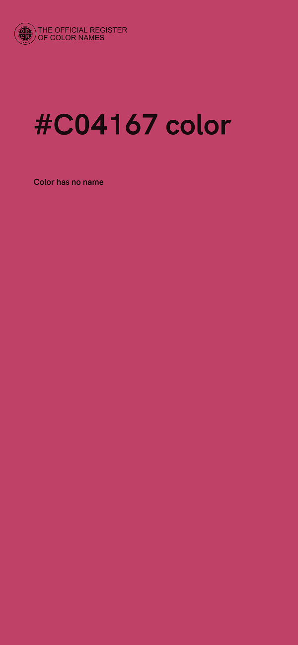 #C04167 color image