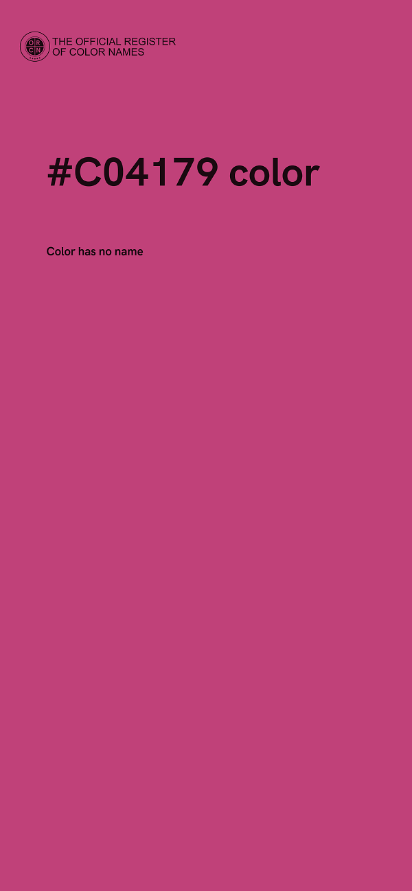 #C04179 color image