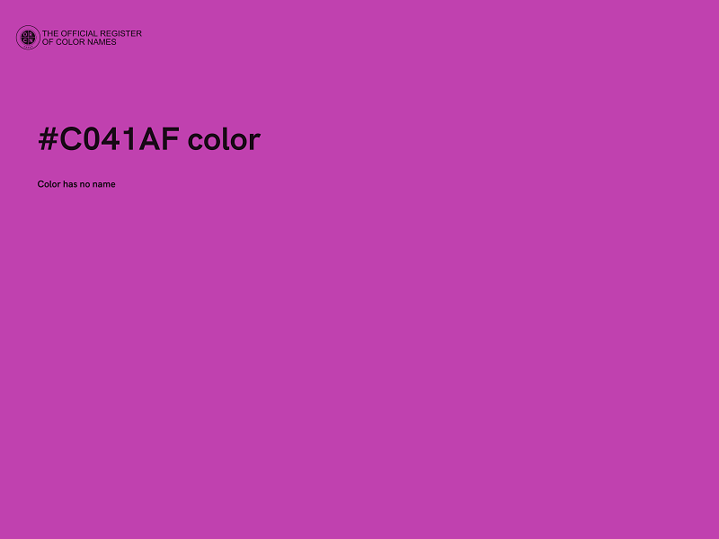 #C041AF color image