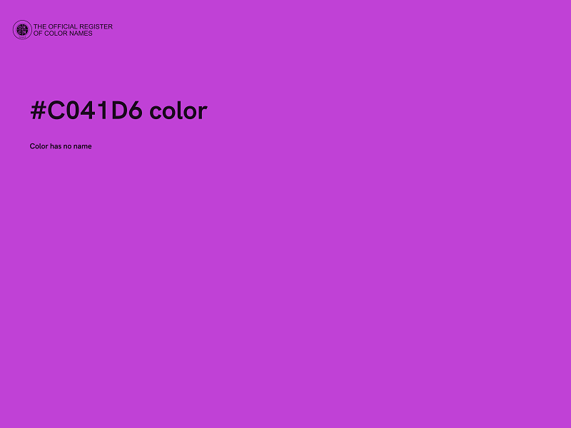 #C041D6 color image