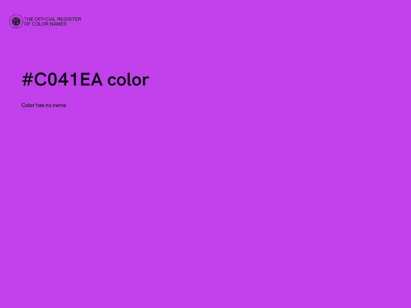 #C041EA color image