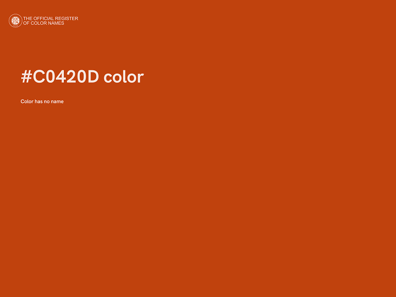 #C0420D color image