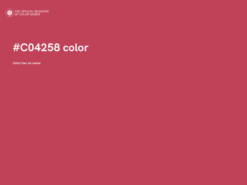 #C04258 color image