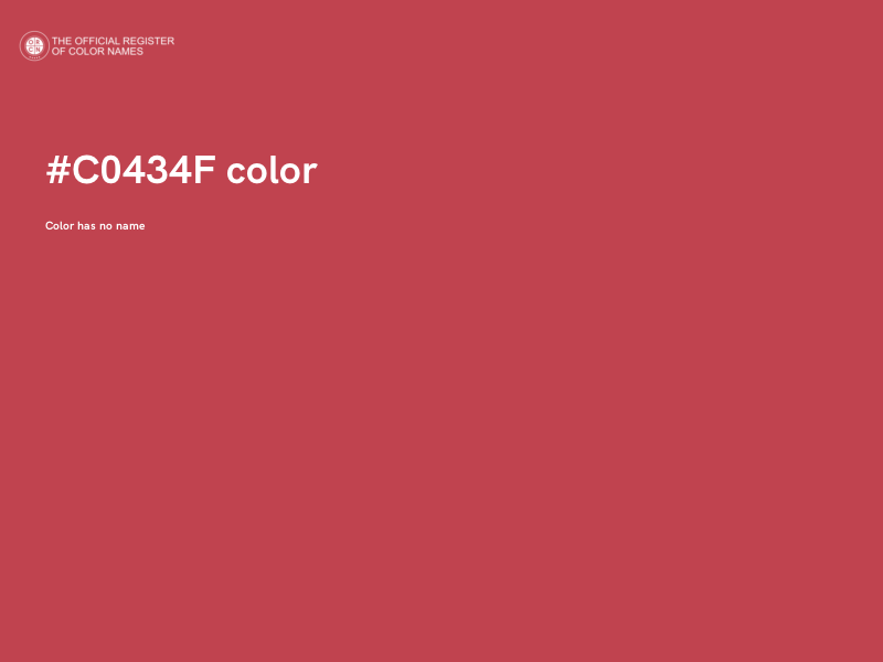 #C0434F color image