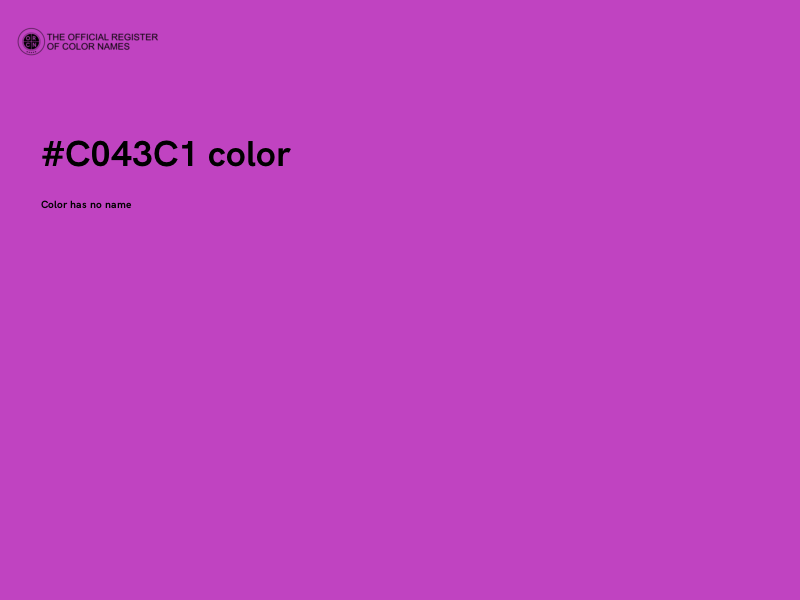#C043C1 color image