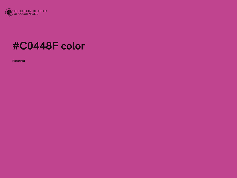 #C0448F color image