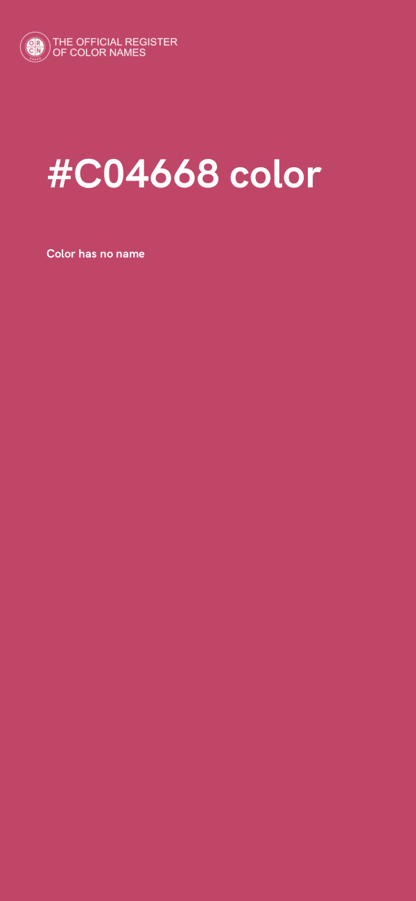 #C04668 color image