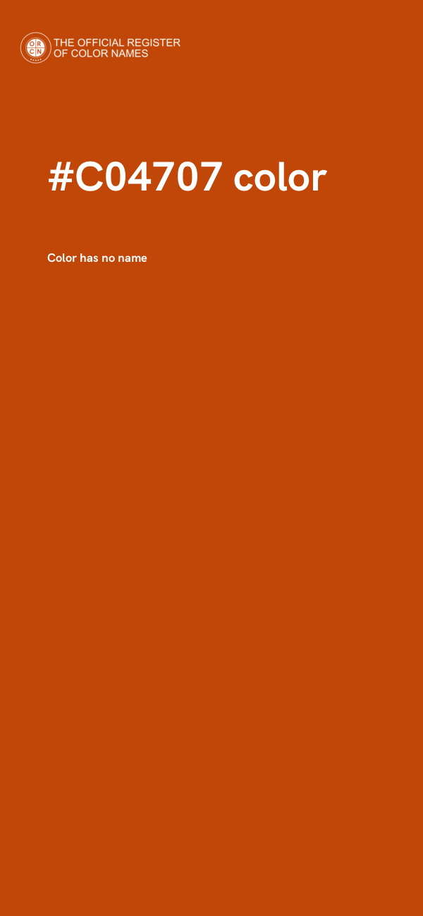 #C04707 color image