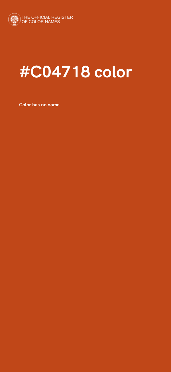 #C04718 color image