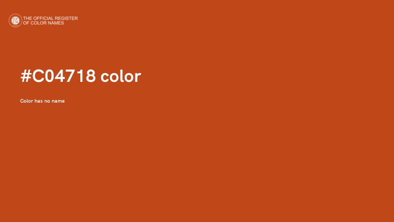 #C04718 color image
