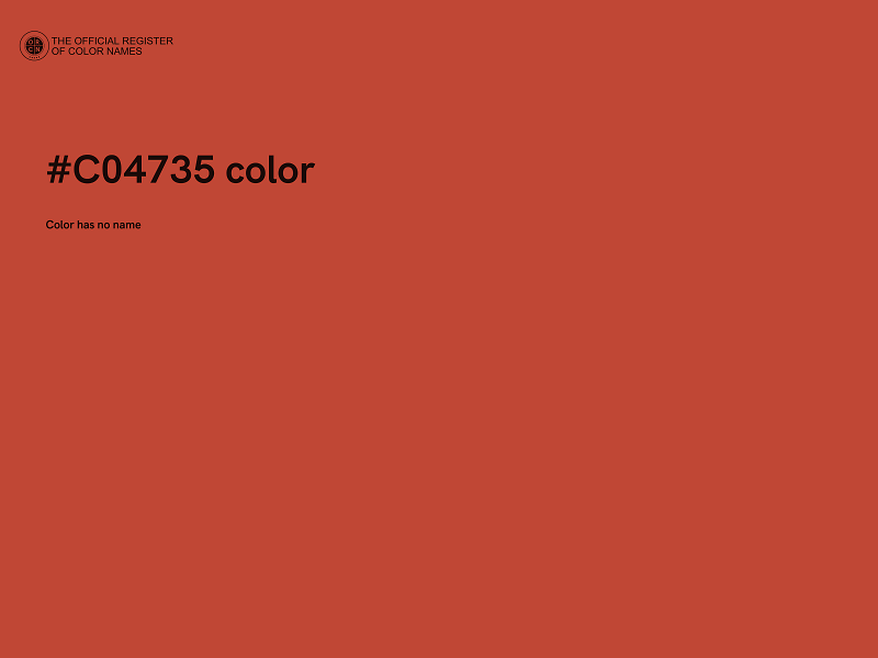 #C04735 color image