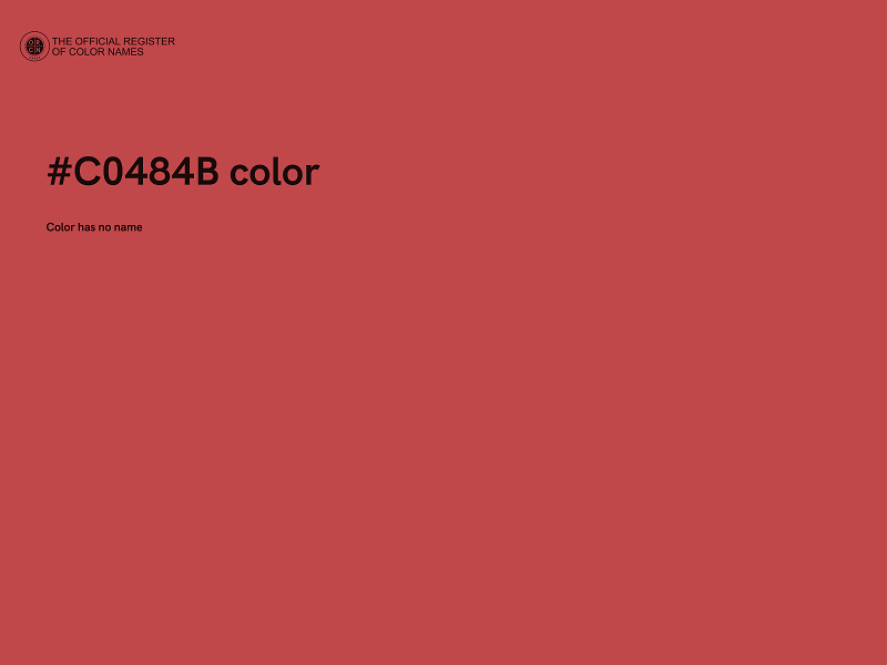 #C0484B color image