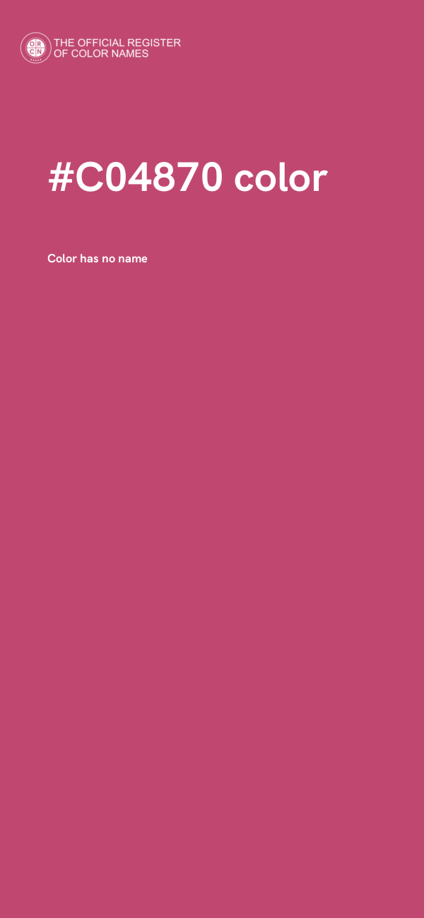 #C04870 color image
