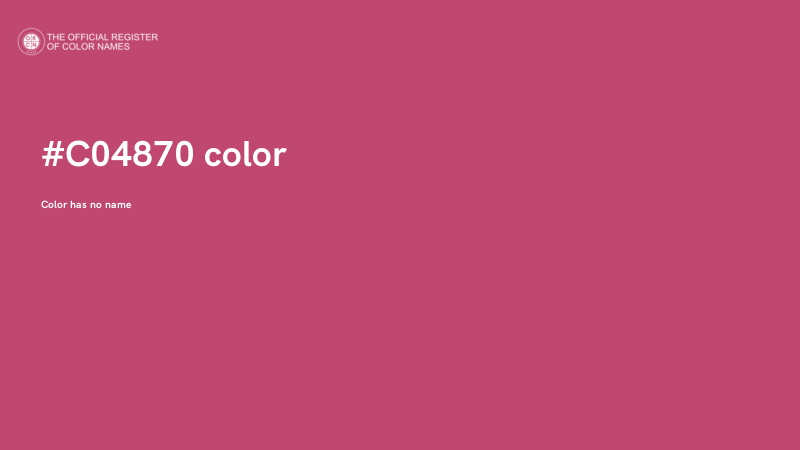 #C04870 color image