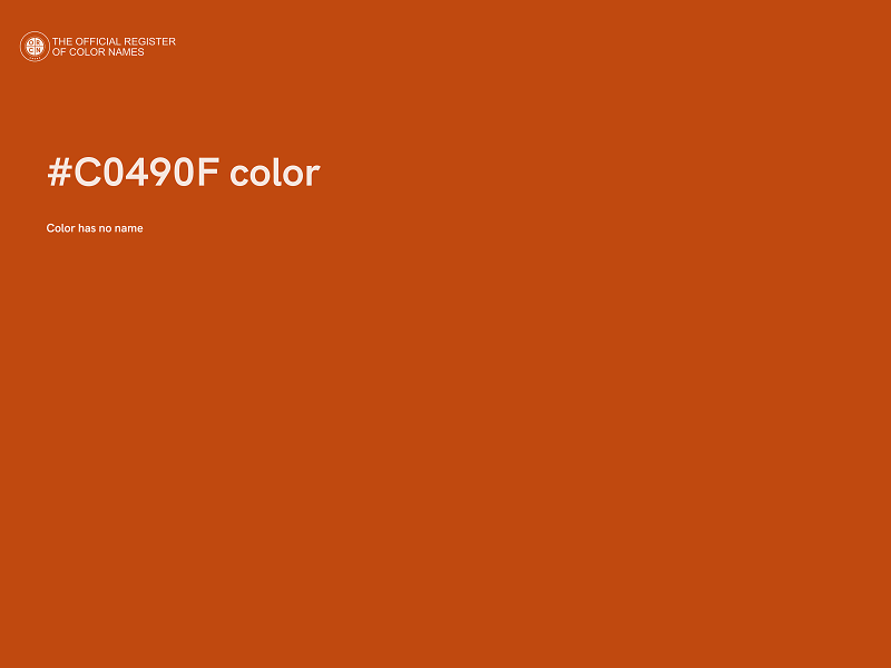 #C0490F color image