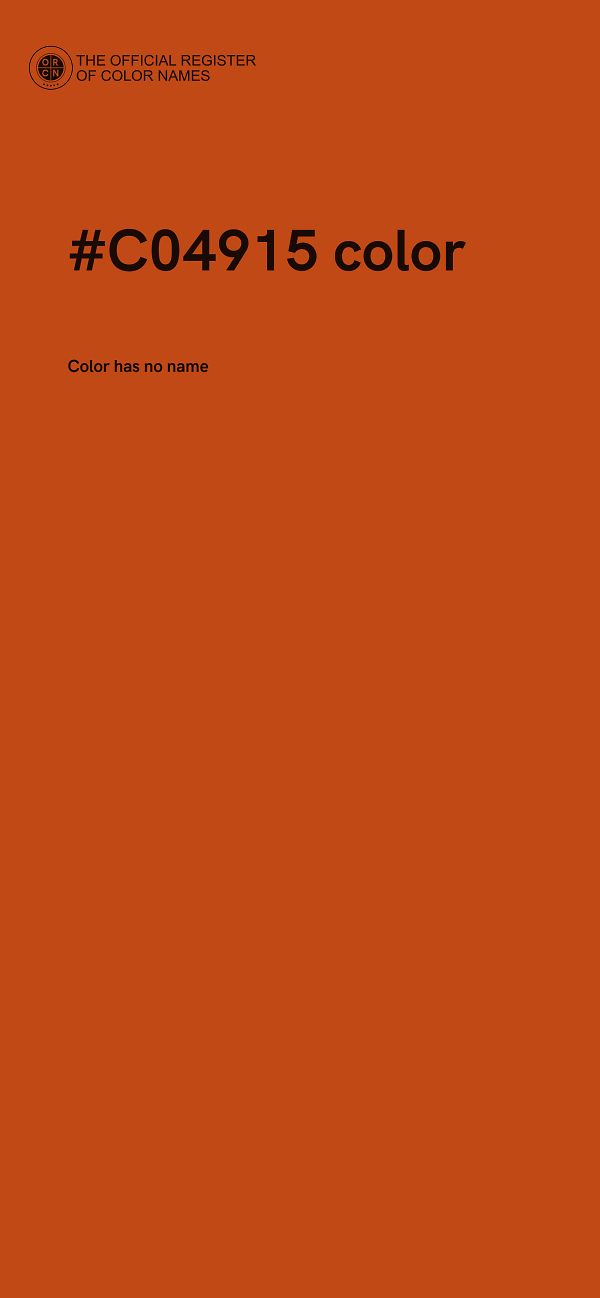 #C04915 color image