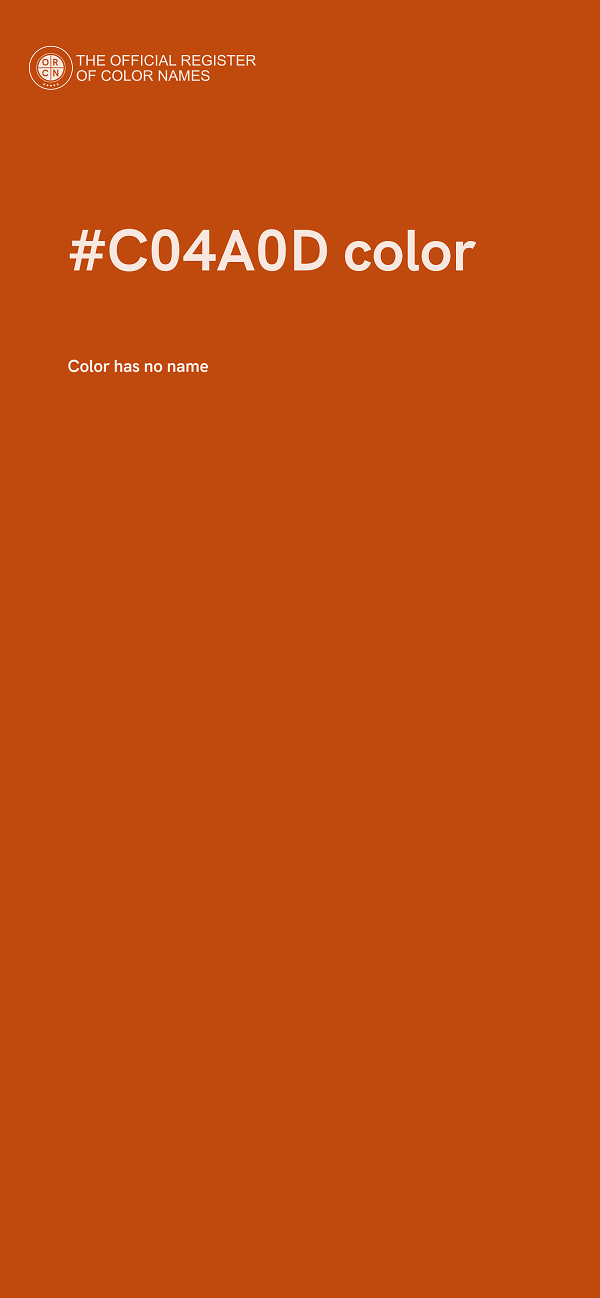 #C04A0D color image