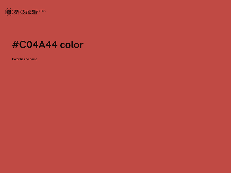 #C04A44 color image