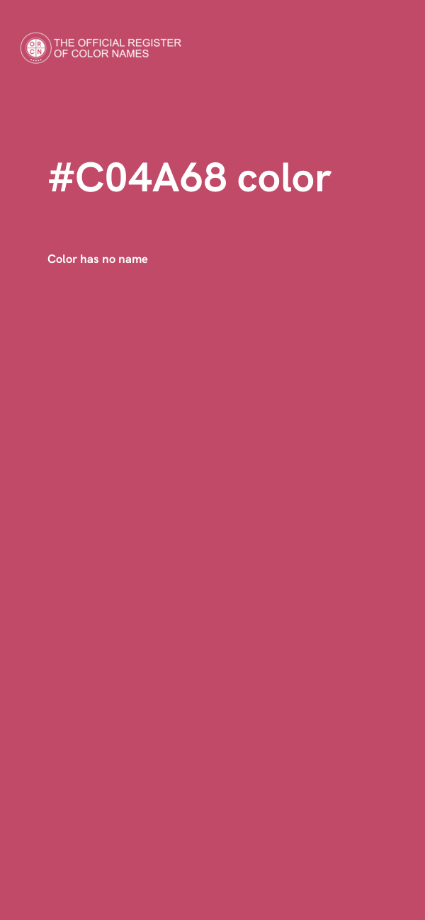 #C04A68 color image