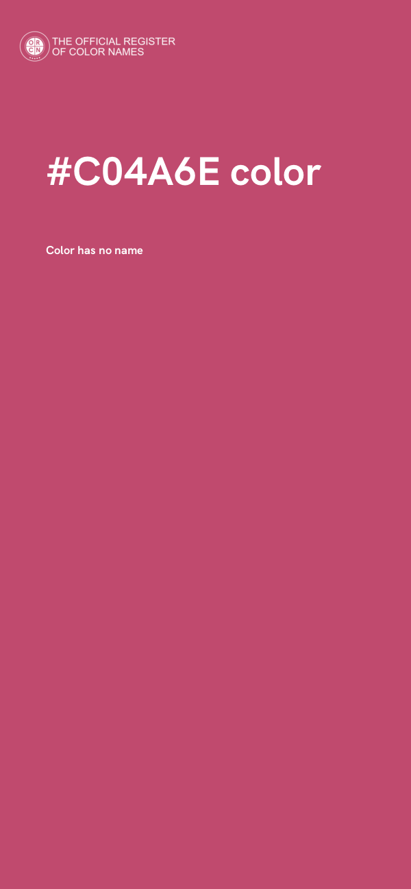 #C04A6E color image