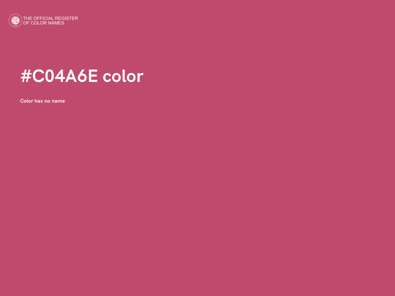 #C04A6E color image