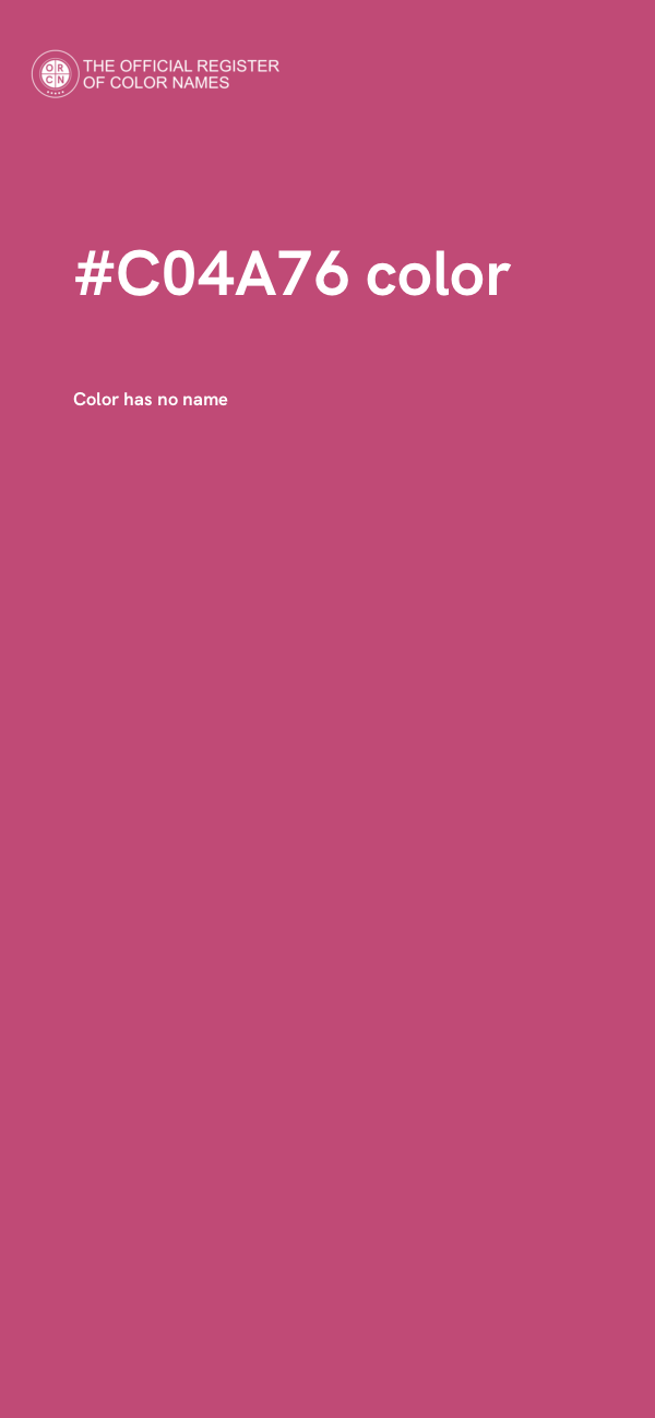 #C04A76 color image