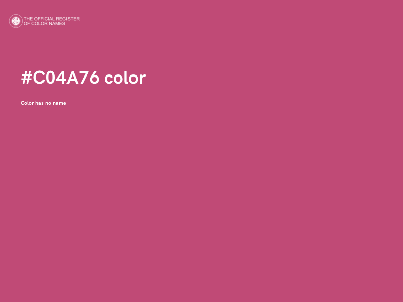 #C04A76 color image
